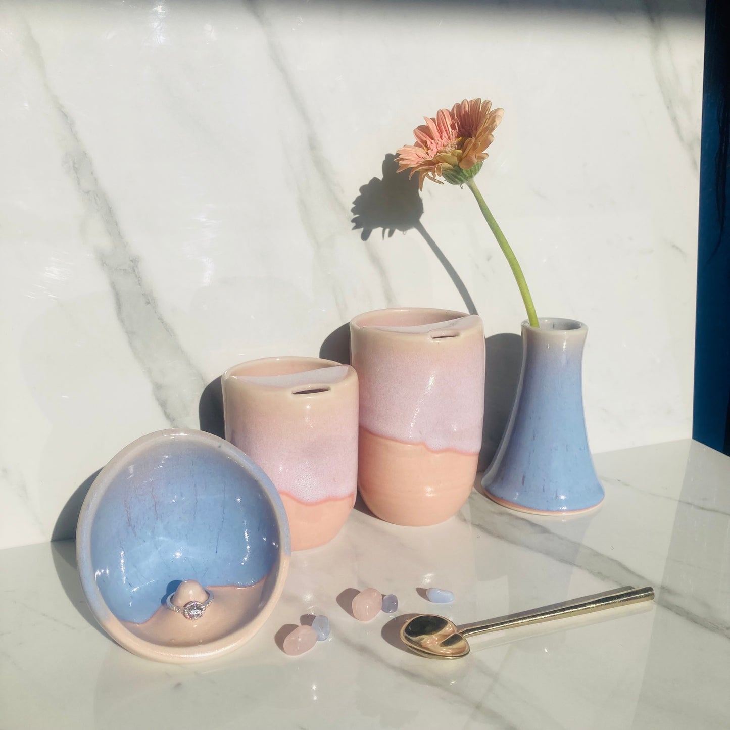 Travel Tumbler with Dimple in Aura