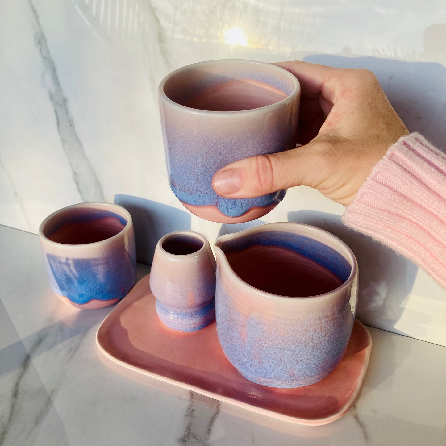 Aesthetic matching matcha set 