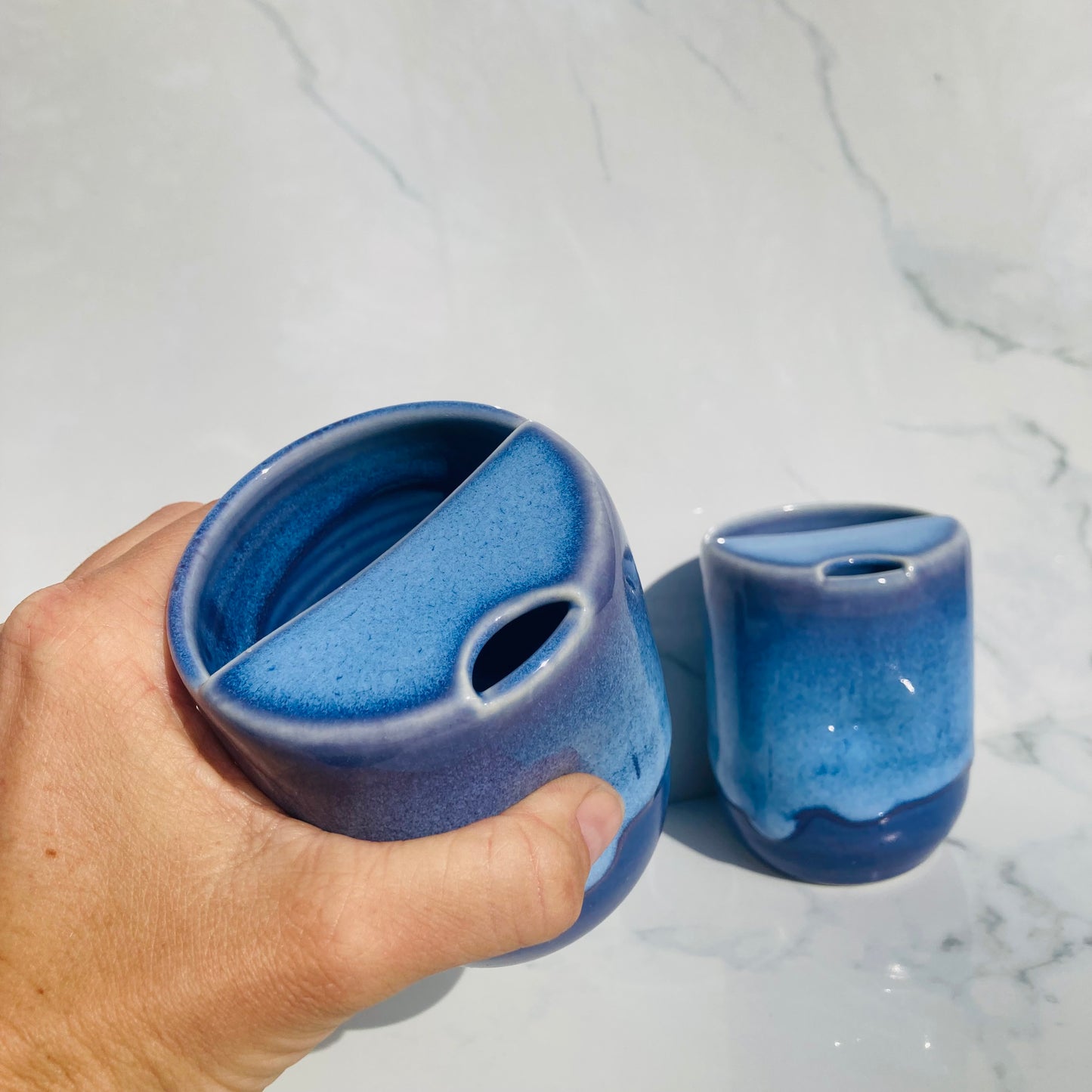 Ceramic Travel Mug with Dimple in Elsa