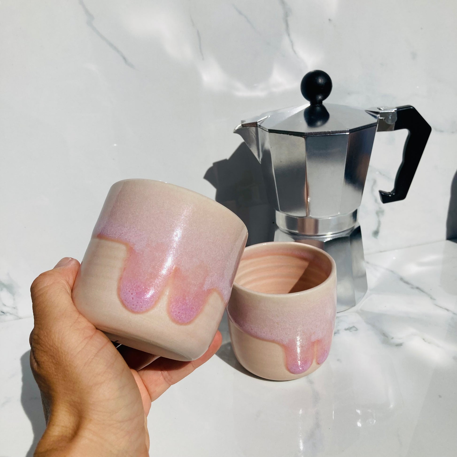 Eco-friendly artisan pottery cup, perfect coffee lover gift