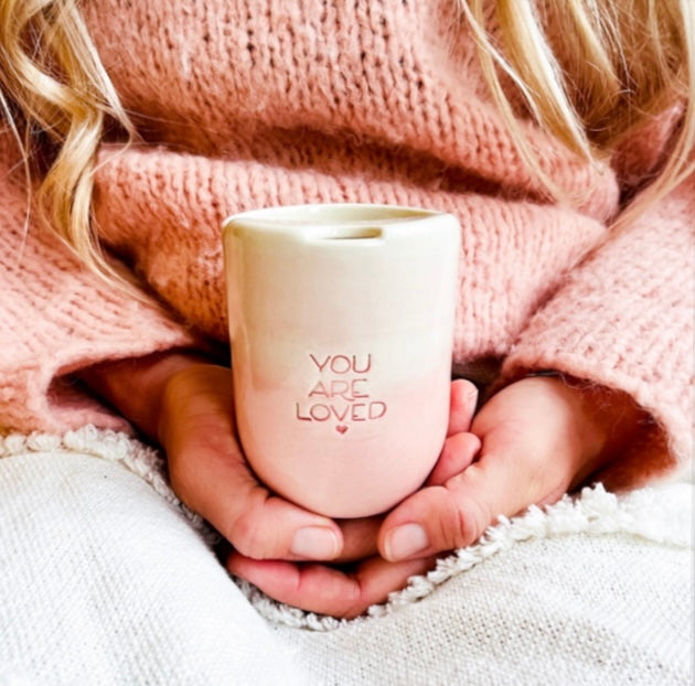 Self care self worth mantra affirmation on cup 